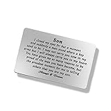 Son Inspirational Gift to My Son Wallet Card from Mom Dad, Gift for Son with Mini Love Note, Son...