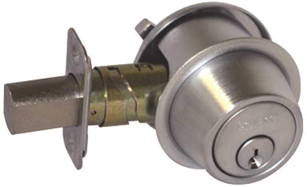 Schlage Bc500 Single Cylinder Deadbolt Adj Bs Sc1 Satin Chrome - Image 3