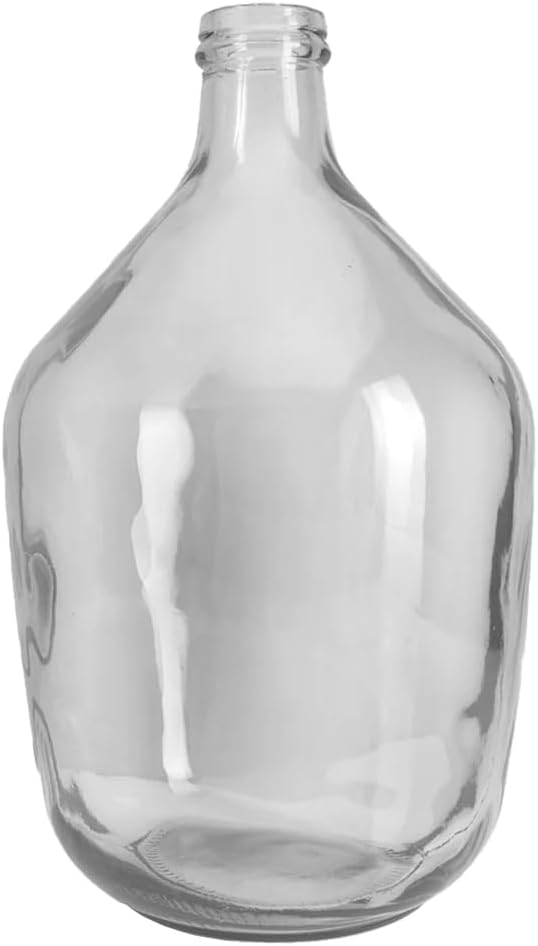 Serene Spaces Living Clear/Brown Tall Vase, Bottle Glass Vase, Elegant Home Decor for Fresh or Dried Flowers, Perfect for Living Rooms, Dining Areas, and Centerpieces (Medium - Brown)