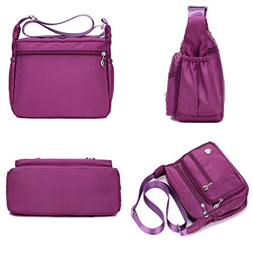 Women Shoulder Handbag Nylon Crossbody Bags Multipockets Purses Handbags Waterproof Messenger Bag4