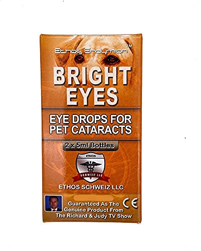 Ethos Bright Eyes Eye Drops for Pets - 1 Pack of 2 x 5ml Bottles as Seen in Dogsworld and Living with Dogs with Amazing Results!