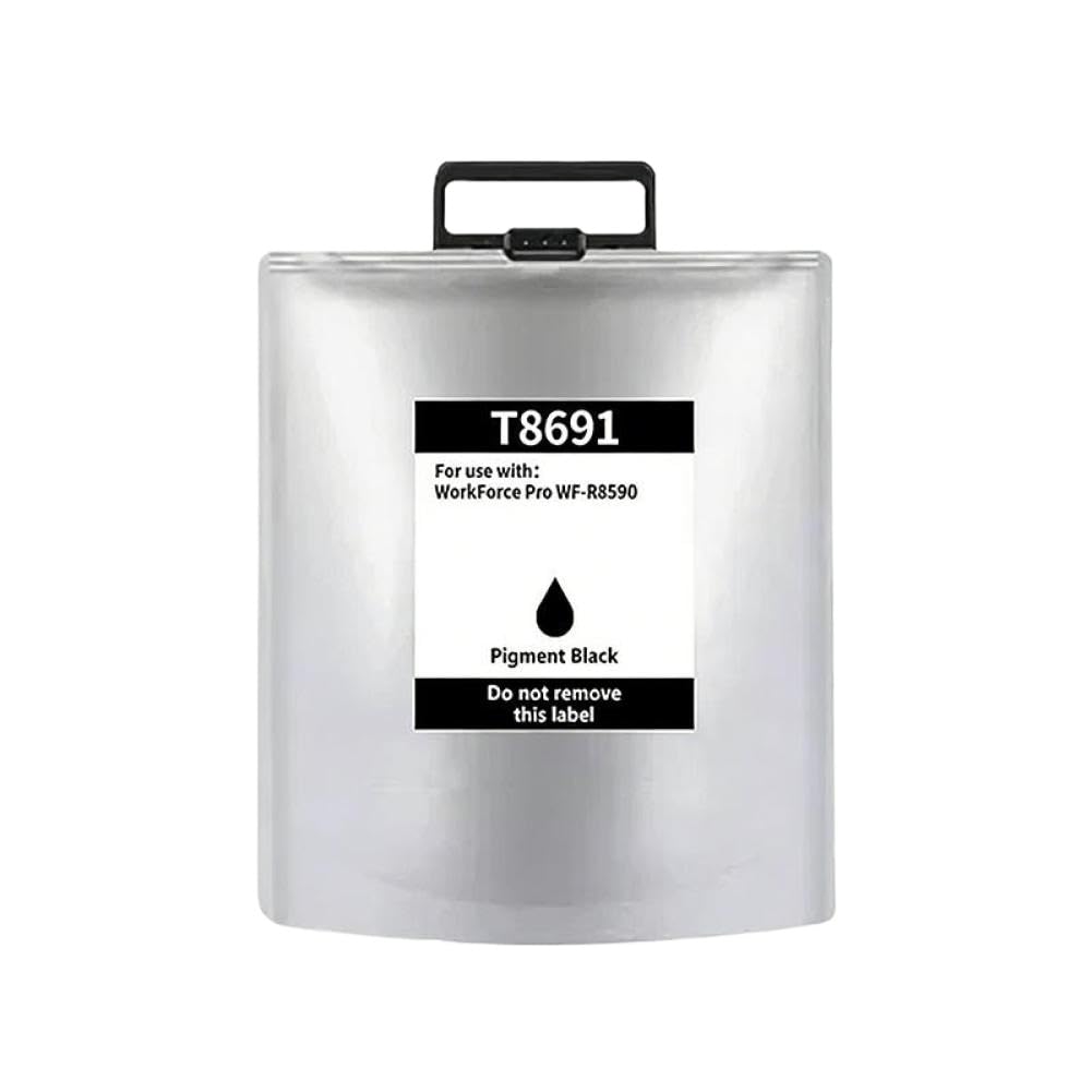Juego de cartuchos de tinta compatibles con impresoras WF-R8590 y R8590 – Incluye T8691 (negro), T8692 (cian), T8693 (magenta), T8694 (amarillo) – Para impresoras de la región europea(T8691 BK)