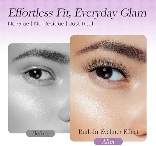 Self Adhesive Eyelashes Reusable Press on False Lashes Strip Lash - 4