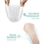 Auban 50 PCS Shower Cap Disposable,Bath Caps Larger Thick Clear Waterproof Plastic Elastic Hair Bath Caps For Women Hotel Travel Essentials Accessories Deep Conditioning Hair Care(19.3") - Image 3