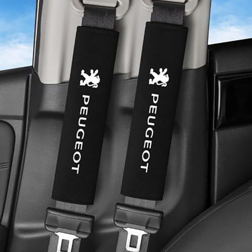 LiYeeYP 2 Pièces Protege Ceinture Voiture pour Peugeot Partner 2019-Onwards, Pads Sangle Siège Auto, Couvre Épaule et Cou en Velours Doux et Confortable(26cm)