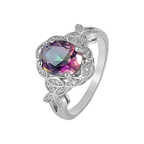 Inlaid Colorful Zircon Ring for Women Fashion Jewelry Popular Accessories Cover