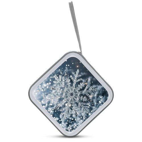 Carpeta de almacenamiento para viajes en coche con diseño de copos de nieve de invierno 4
