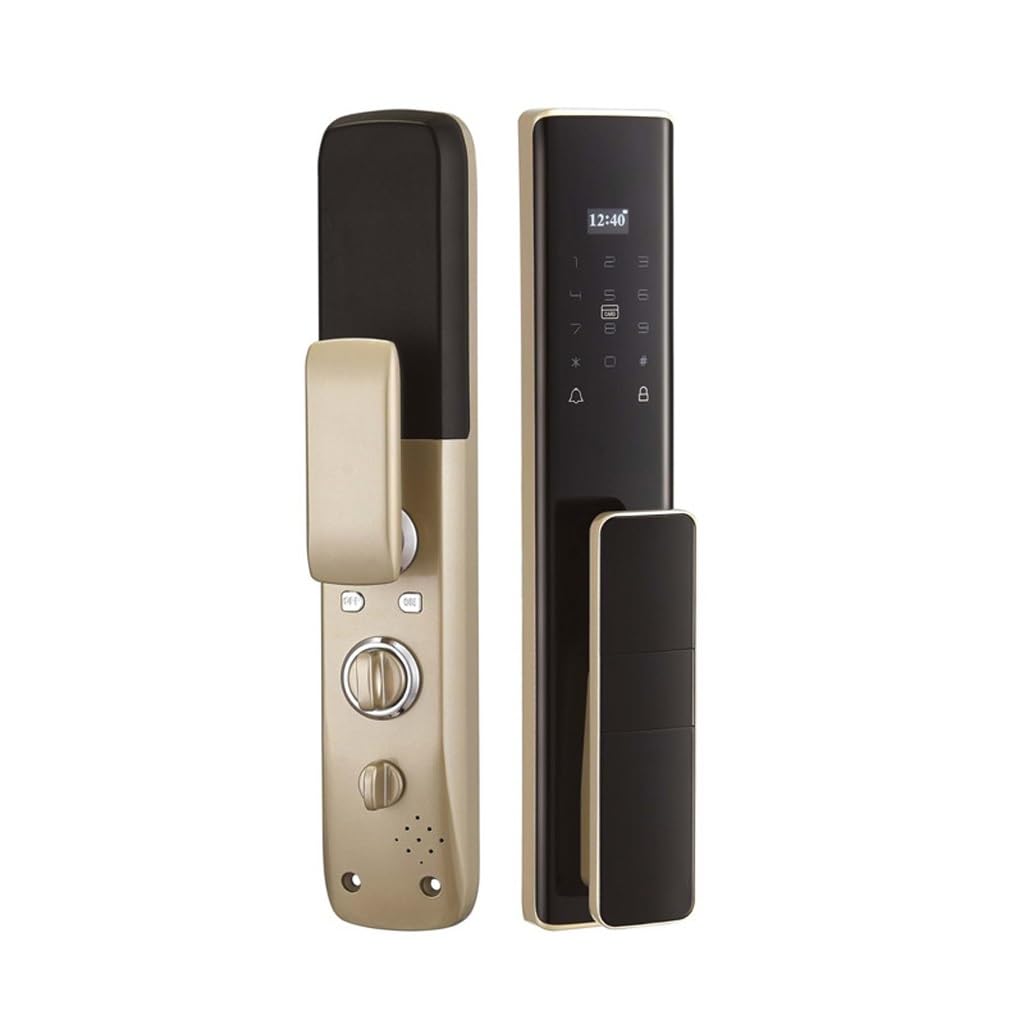 PGNEX Digital Electronic Lock with Camera Smart Door Lock with Battery Biometrics Fingerprint Remotely(B)