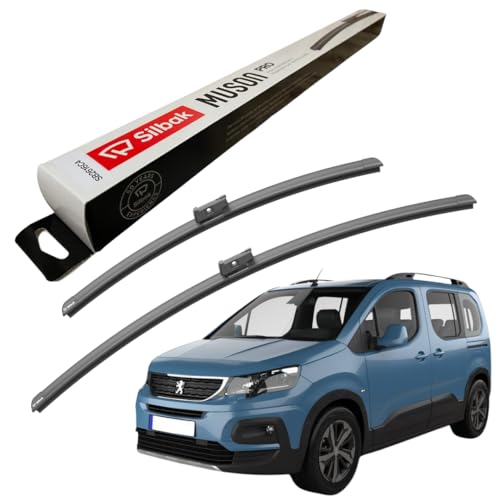 Silbak Windscreen Wipers, fits for PEUGEOT RIFTER (2018 ONWARDS) Front Wiper Blades, 600mm/430mm