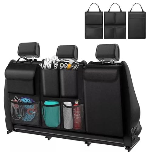 Car Trunk Organisers, for VW T5 T5.1 T6 T6.1 Hanging Seat Storage Bag for Space SavingCar Boot Tidy Organiser with Magic Sticker