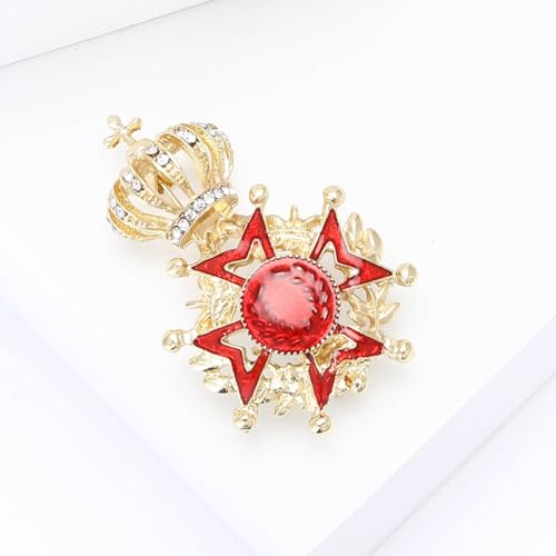 Broche robinet en émail style couronne pour vêtements - 4