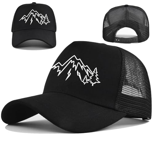 Black Mesh Baseball Cap Men Women Sports Trucker Dad Hat