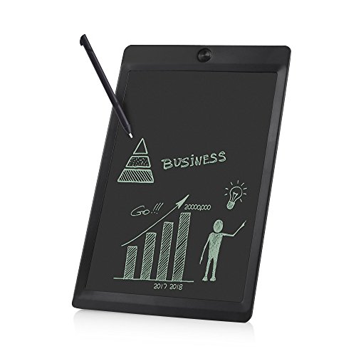10 Inch LCD Writing Tablet - Portable Electronic Writing Drawing Board Doodle Pads, Digital Handwriting Notepad with Stylus for Kids & Adults at School, Home and Office (Black)