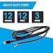 12 AWG Replacement Power Cord 12FT 3 Prong Plug, Open End Heavy Duty 12 Gauge 3 Prong 12 Foot 3 Wire SJT Power Supply Cord NEMA 5-15P, for Power Tool, 12AWG Extension Power Cable