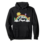 Funny Bear & Rainbow I Hate People Pullover Hoodie