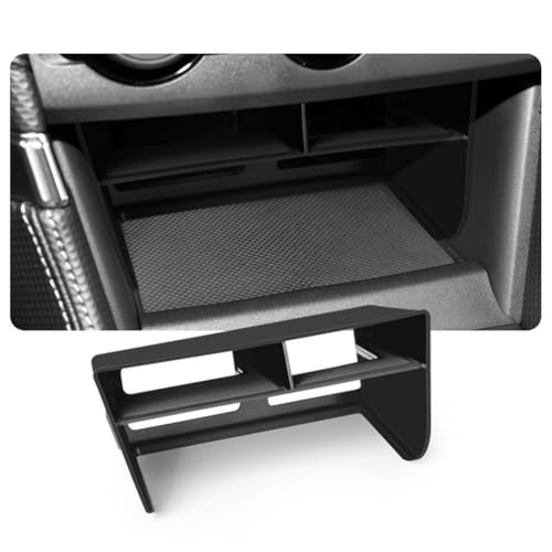 Opatiny Caja de almacenamiento para debajo de la pantalla para Forester 2019-2024, organizador de bandeja oculta para consola central, material ABS, negro