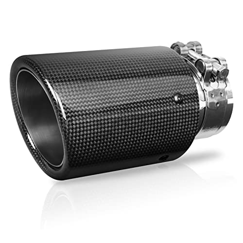 Tuyau D'échappement Fibre de Carbone Tuyau D'échappement en Acier Inoxydable Tuyau D'échappement en Acier Inoxydable pour Accessoires Automobiles Inlet OD 63mm Cover