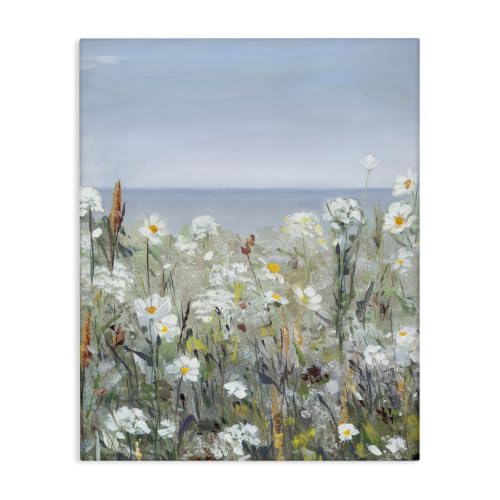 Summer Flower Field Coastal, 16 x 20 Inch Canvas Wall Art