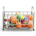 Carrello Porta Palline Grande Cremagliera della Gabbia della Palla su Ruote, Portatile Organizzazione Carrello per Pallacanestro/Pallavolo/Palla da Tennis, Uso Magazzino Sportivo Scolastico