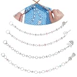 nbeads 4 Stück Strickreihenzählerketten, 0-9 Zahlenperlen Reihenzähler Kettenzubehör Mit Verbindungsring Aus Eisen Zum Nähen Stricken Häkeln Verfolgen des Projektfortschritts