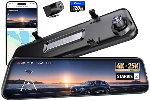Pelsee P12 Pro Max 4K+2.5K Mirror Dash Cam w/Starvis 2 IMX678