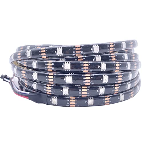 Image of DC 5V WS2813 Led Strip Light Dual Signal Individually Addressable 5m 30 LEDs WS2812B Updated Black White PCB (Black PCB IP65, 5M 30LED /M)