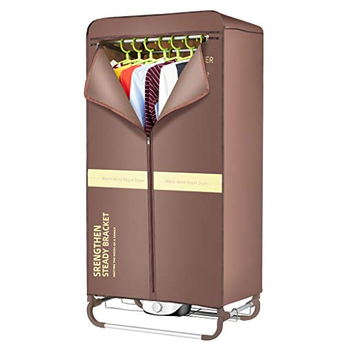 QFF@ Trockner Elektrischer Multifunktions Wäschetrockner Kleiderschrank Luftentfeuchter 2-lagig Eisenrohr Tragkraft 15 Kg 180 Min Zeit Stumm 360 °