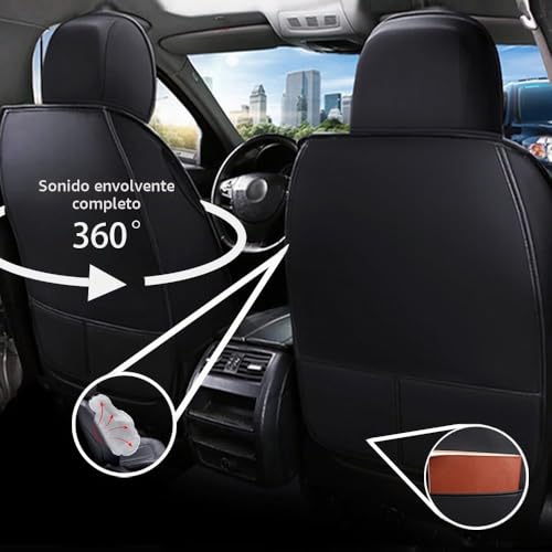 Funda de asiento de coche negra moderna resistente al desgaste 3