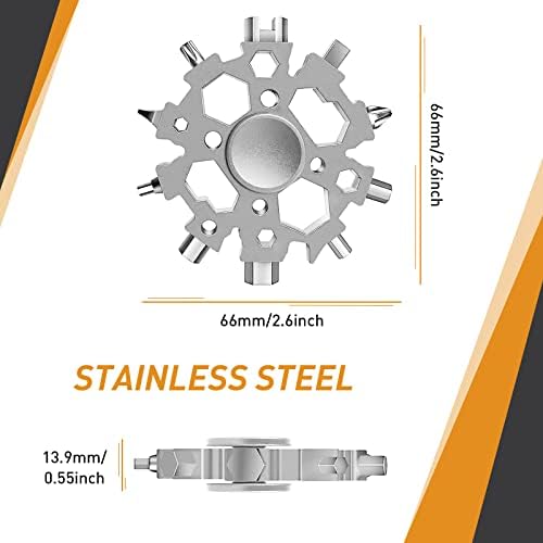 KEZKALS Valentines Gifts for Men, 22-in-1 Snowflake Multi-Tool, Presents for Men, Mens Gifts for Dad, Birthday Gifts for Him, Gadgets for Men, Gifts for Men Who Have Everything, Father's Day Gifts