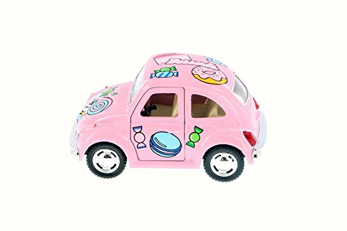 KiNSMART 1967 Volkswagen Classic Beetle with Decals, Pink 4026DYF -