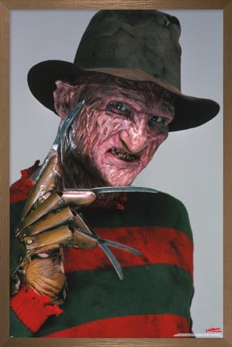 Trends International A Nightmare on Elm Street - Freddy Glove Wall Poster, 22.4L x 14.7W, Bronze Framed Version