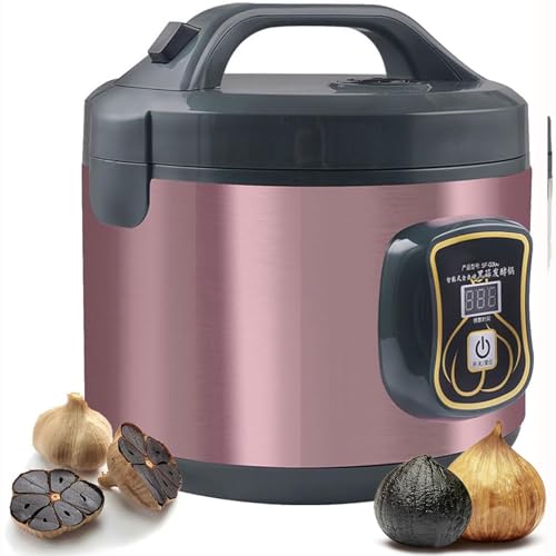 Fermentador automático de ajo negro, olla de ajo inteligente y máquina de yogur con estante de ajo de 2 niveles, memoria de apagado de 5 horas para la cocina del hogar