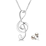 Note necklace, small and fresh style，Ladies Creative Niche Personality Music Symbol Pendant Treble Clef Clavicle Chain