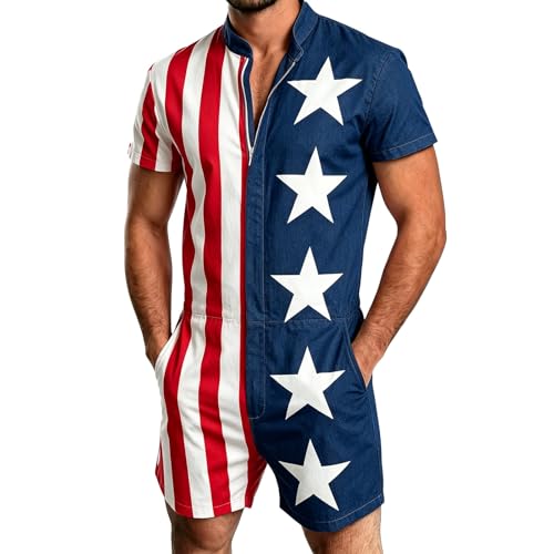 Salopette courte homme extensible et respirante pour ne plus souffrir de la chaleur en fête