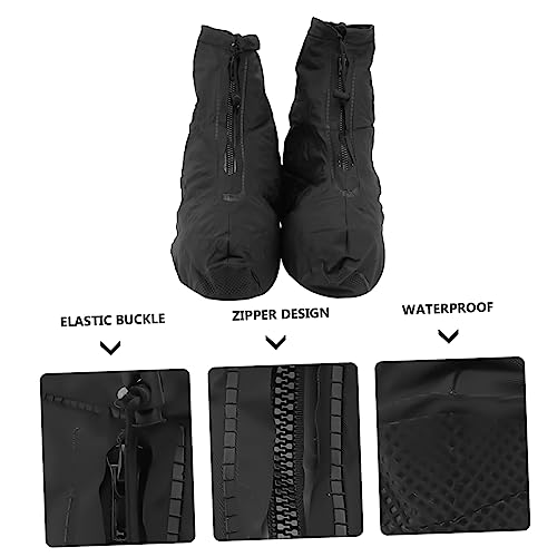 Cubiertas impermeables para calzado para actividades al aire libre, cubrebotas antideslizantes para lluvia para hombres y mujeres, sobrecubiertas protectoras resistentes para ciclismo, acampada y viajes miniatura 4