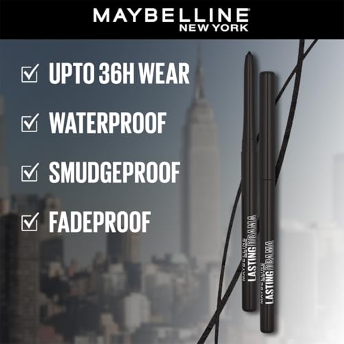 Image of Maybelline New York Colossal Lasting drama Kajal, 10 Midnight Black | 36H Wear, Waterproof, Smudge Proof Kajal