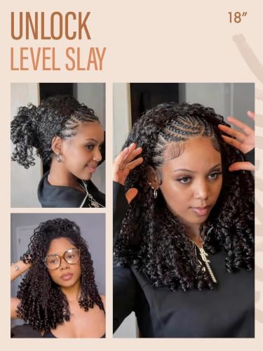 GORGIUS Burmese Curly Half Wig 18 Inches 200% Density Wigs for Black Women - 5