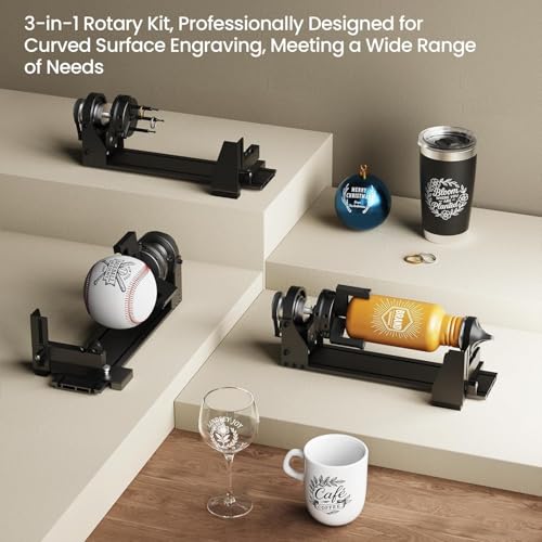 Image of Longer Ray5 20W Laser Engraver with Air Assist Kit 3-in-1 Rotary Roller Kit DIY CNC Laser Cutter Tool for Metal Glass Wood,Engraving Area 400 * 365mm