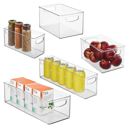 Bac de rangement plastique transparent iDesign Linus boîte organisateur de frigo