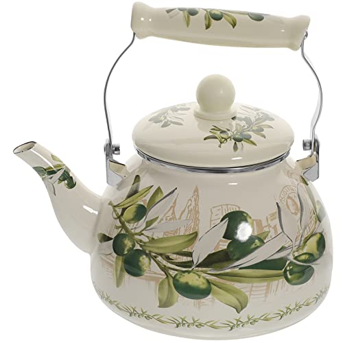Théière à feuilles mobiles avec bouilloire de cuisinière en émail