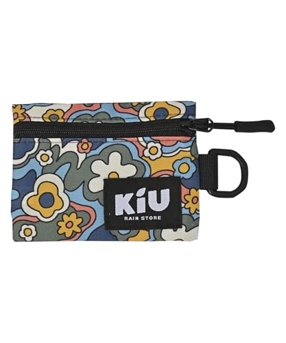 KiU キウ ウォーターリペレント マルチケース WR MULTI CASE wpc 撥水 防水 カラビナ Dカン付き コインケース イヤホンケース 化粧ポーチ リップケース 通勤 通学 アウトドア 登山 山登り ハイキング 修学旅行 旅行 トラベル オフィス メイク イベント フェス かっこいい かわいい おしゃれ 便利 メンズ レディース ユニセックス ハッピーフラワー K283-523の商品画像（Amazon）