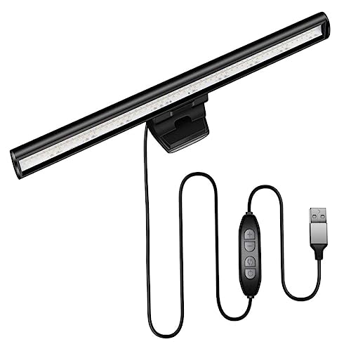 TOBBOMEY 1set Computer Screen Hanging Light Bar Three Color Temperatures Eye Led Monitor Light for Home Office and School Use