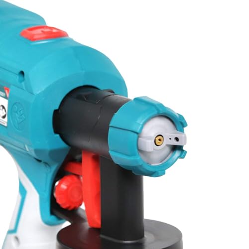 Total - Pistola A Spruzzo A Batteria 20V | Verniciatore Per Muri, Legno, Metallo | Regolazione Flusso E Spruzzo | Capacità 800 Ml, Multicolore - 4