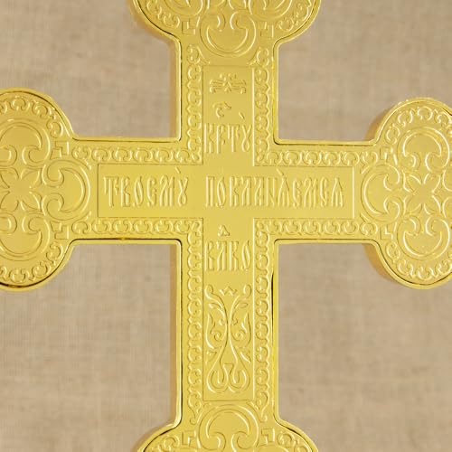 RZRHMUHN Cruz ortodoxa, crucifixo realista, presente religioso, crucifixo de liga de metal banhado a