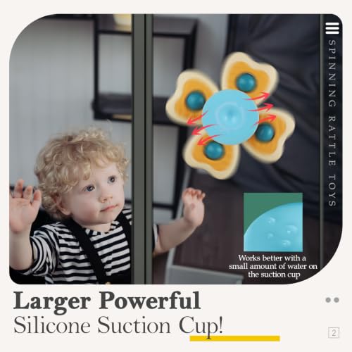 Image of ALASOU Suction Cup Spinner Airplane Travel Toys for 1 Year Old Boy Girl