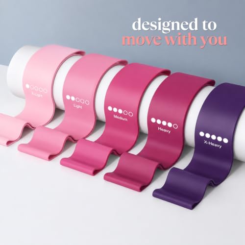 Image of Soulflex Imported Resistance Band | Mini Loop Band for Exercise | Stretch Exercise Band for Glutes | Thera Band for Fitness, Training & Strength & Conditioning (Set of 5 - Vibe Edition)