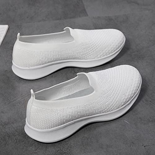 Yanzhenglip Women's Comfort Slip On Fashion Black Walking Runing Sneakers Flat Shoes Womens Comfort Lightweight Breathable Sock Shoe Non-Slip Mesh Casual Fashion Tennis Sneakers4