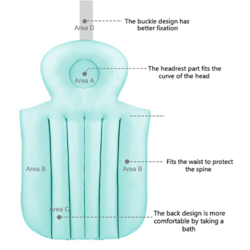 Coussin de bain ergonomique complet et matelas de bain spa doux antidérapant
