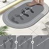 YOULTTAN Diatomaceous Earth Bath Mat, 2-Pack White Stone Bath Mats, Quick Dry & Anti-Slip (24x16 Inches)