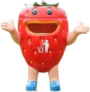 Outdoor Trash Can Cartoon Fiberglass Trash Can - Outdoor Decorative Garbage Bin for Scenic Spot & Commercial Use